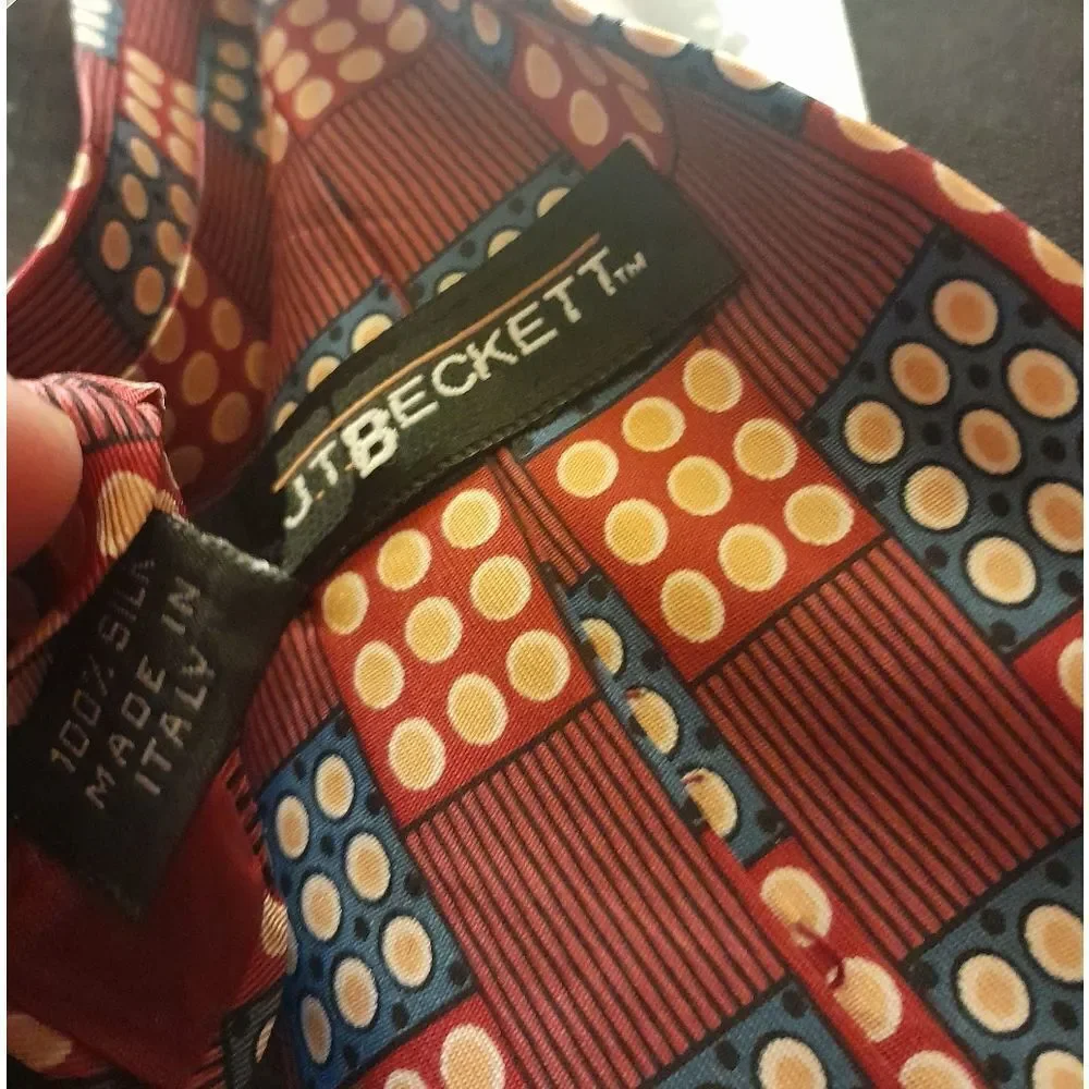 NWT J.T. Beckett Silk Tie Made in Italy